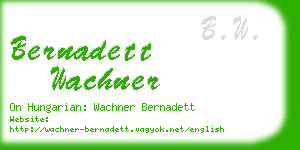 bernadett wachner business card